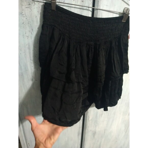 Sofia Made In Italy Tiered Skirt md Black Boho Cottage core Feminine Y2k - Picture 6 of 9
